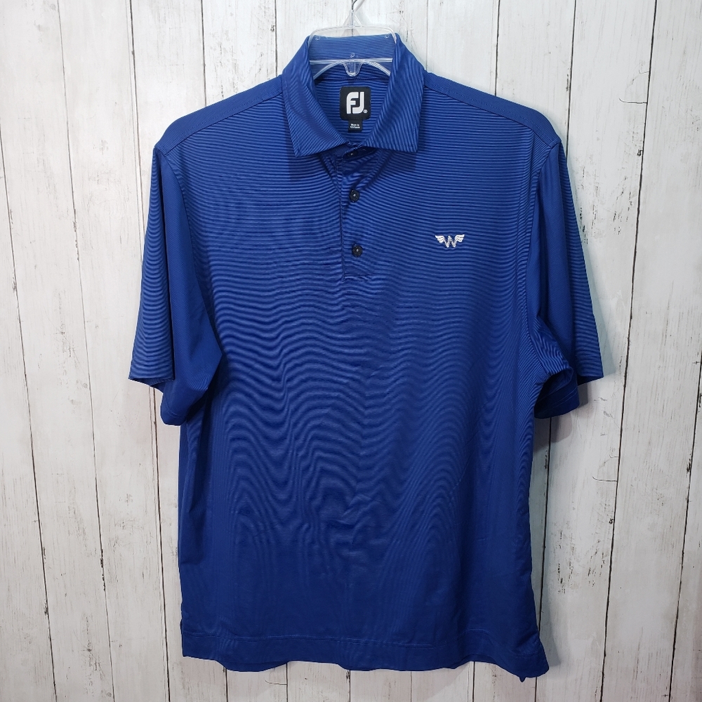 Footjoy Men's Blue on Blue Golf Polo Shirt Size M